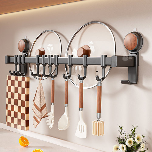 中古风免打吸盘挂锅盖锅铲收纳架