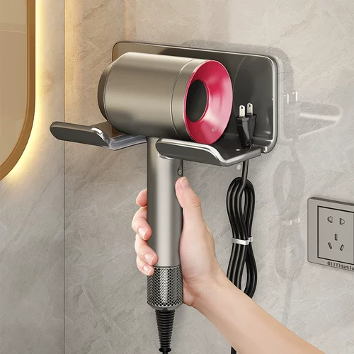 免打孔壁挂卫生间吹风机置物架