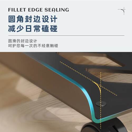 电脑主机托架可移动机箱台式带滑轮底座置物架家用办公室电脑托盘