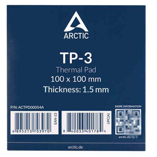 ARCTIC TP-3高性能导热硅胶垫不导电10*10cm笔记本电脑显卡导热垫