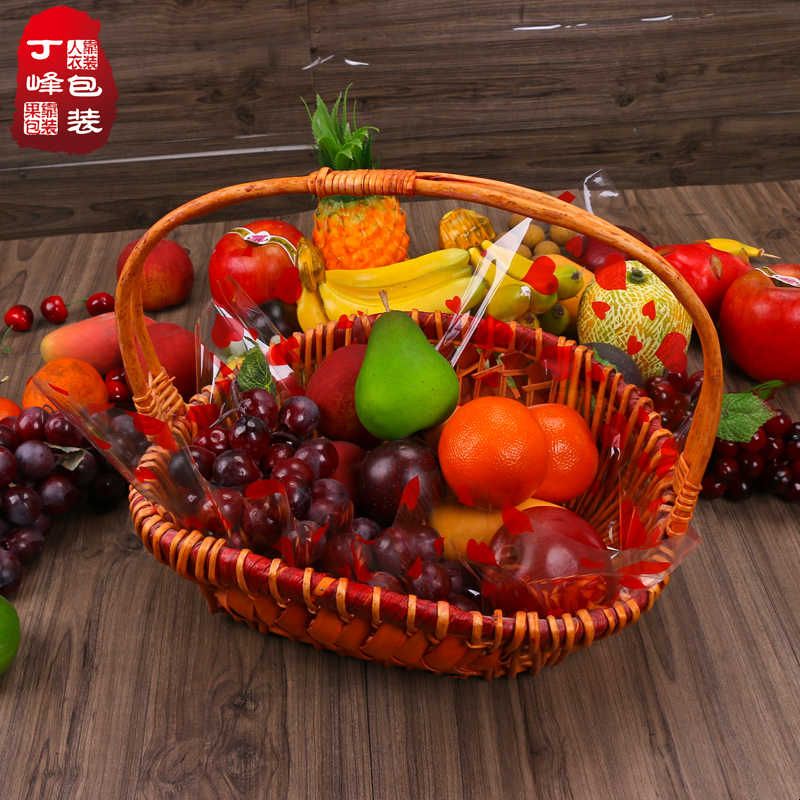 丁峰包装水果花篮透明塑料花束包装纸 花艺用玻璃纸100张批发图片