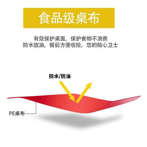 好货优选桌布台布大圆桌婚礼一次性胶桌布枱布防水家用塑料加厚圆