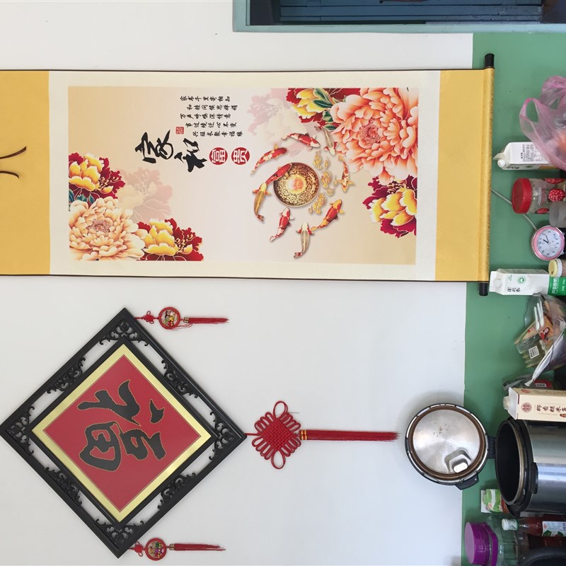 长城春色万里长城丝绸卷轴画山水画家居装饰玄关挂画可定制国画