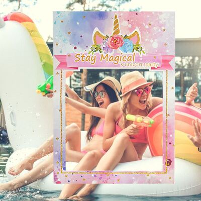 极速1Pcs Black Gold Graduation Frame Graduation Party Booth