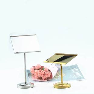 不锈钢台号牌席位卡夹号码夹婚庆架桌签名片夹自肋餐餐牌座桌牌号