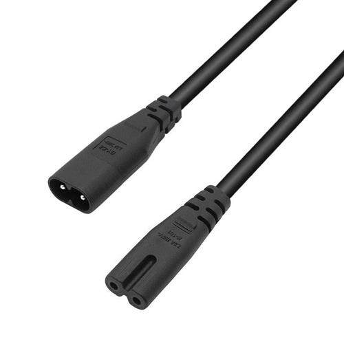 IEC-C7转C8八字尾电源延长线 2*0.75平方供电加长线8字圆孔连接线