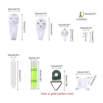 Wall Picture Hooks Heavy Frame Strong Nail Fixing Kit Nail H