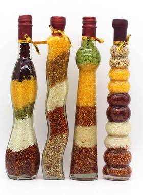 五谷丰登杂粮玻璃装饰品摆设创意酒柜摆件家居饰品餐厅工艺品摆饰