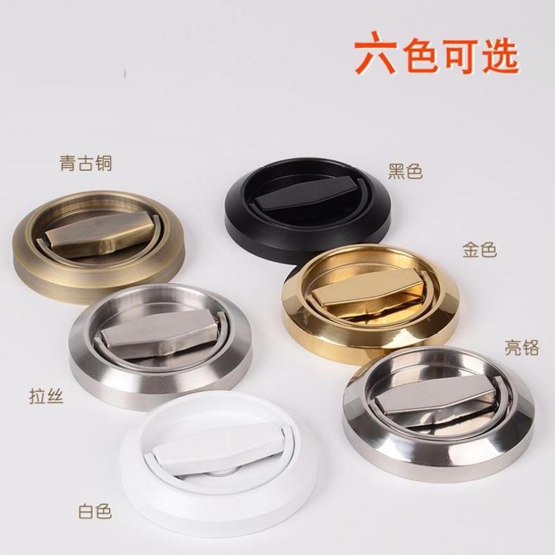 抽屉暗拉手暗装不锈钢明装把手衣柜圆形柜门实心金色拉环榻榻米长