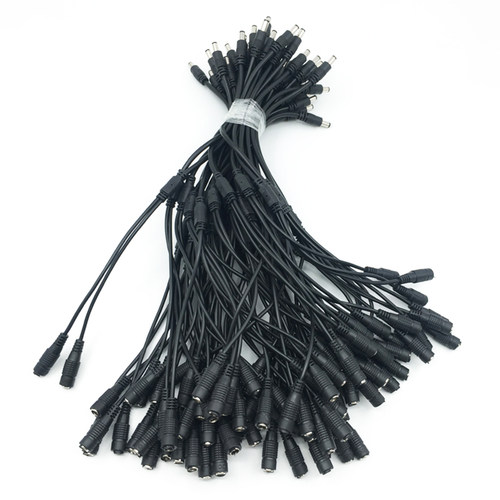 12VDC全铜芯一公分二母监控电源线头dc1公分2母4母电源分流分配线