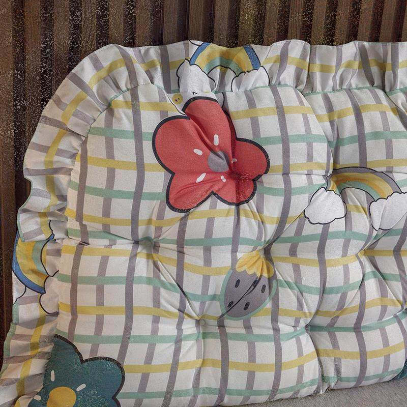 2023防撞床头靠垫韩版懒人床上靠枕绑带固定宿舍榻榻米软包大靠背