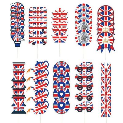 Queens 70th Platinums Jubilee Cake Decorations Union Jack