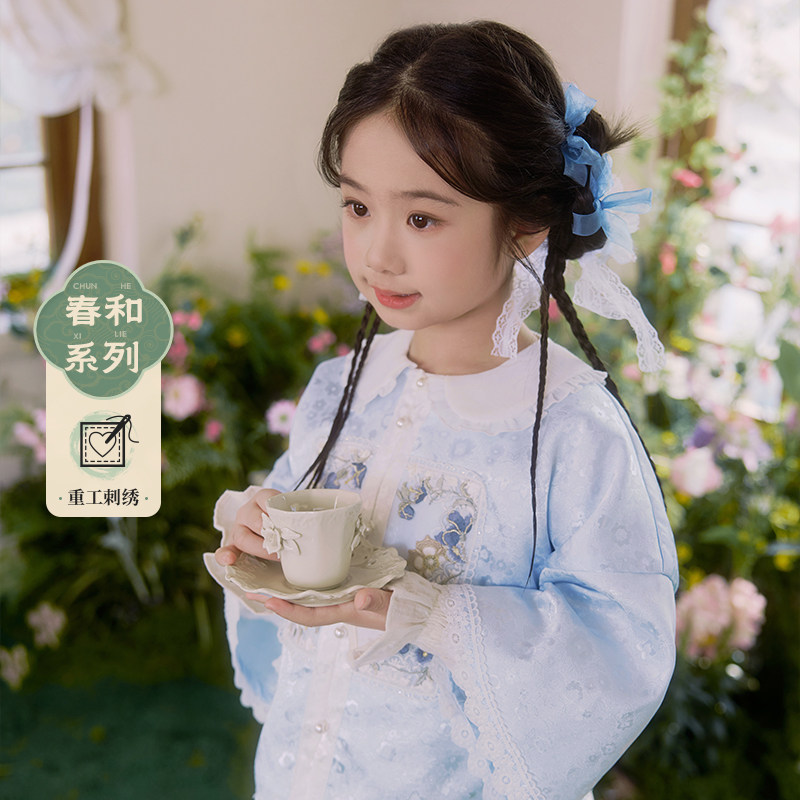 国风汉服女童2025新款改良新中式图片