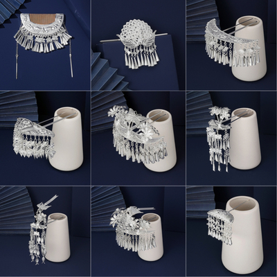 云南贵州侗族苗银少数民族风头饰