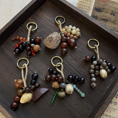 天然满愿种子手工编织包包挂件