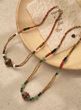 尼泊尔复古短款锁骨链