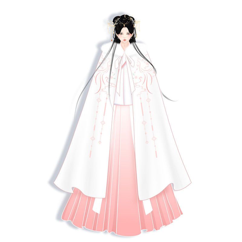 汉唐华韵原创【凛冬】传统汉服斗篷重工刺绣毛呢加绒加厚中长款冬