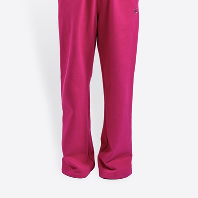 HUMANUNIFORM尤尼馥指定合作店铺 TPU徽标直筒运动裤 玫红