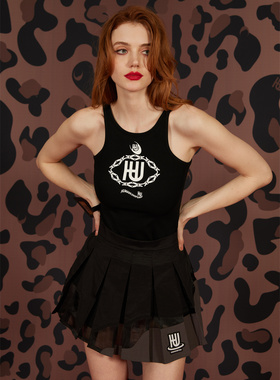 HUMANUNIFORM尤尼馥指定合作店铺 TOKEN徽标针织背心 黑色