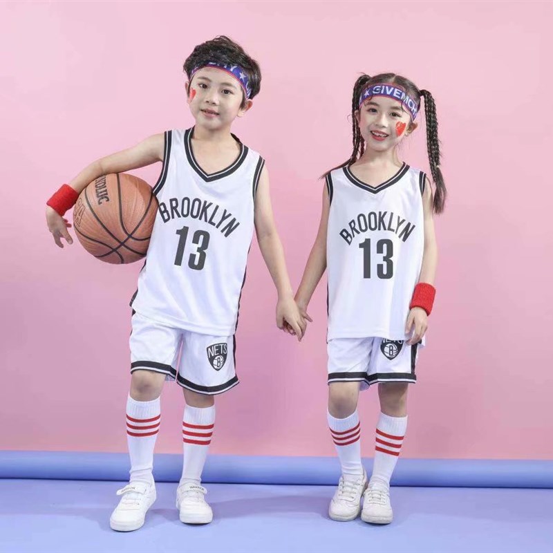 篮网儿童7号11号篮球衣幼儿园B六一表演服学生训练球服小孩球衣