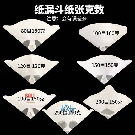 油漆纸漏斗汽车喷漆过滤网调漆涂料一次性过滤纸19P0目200目100目