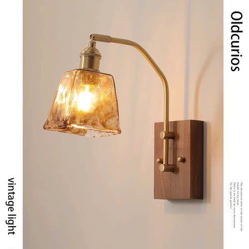 中古黄铜色壁灯卧室床头灯