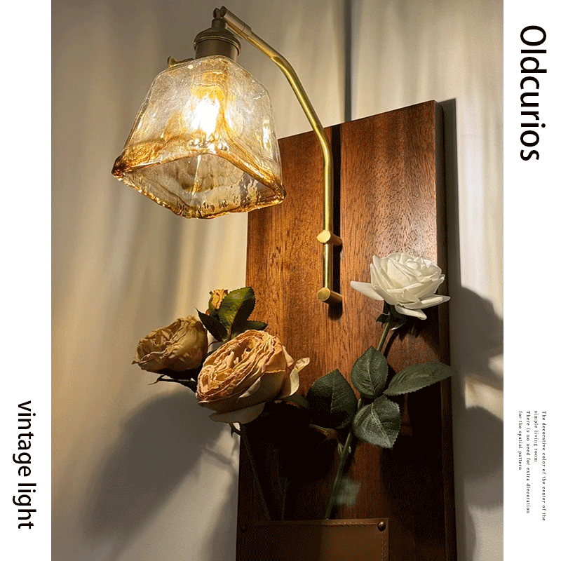 中古壁灯客厅背景墙灯充电式装饰灯法式复古卧室床头灯vintage灯