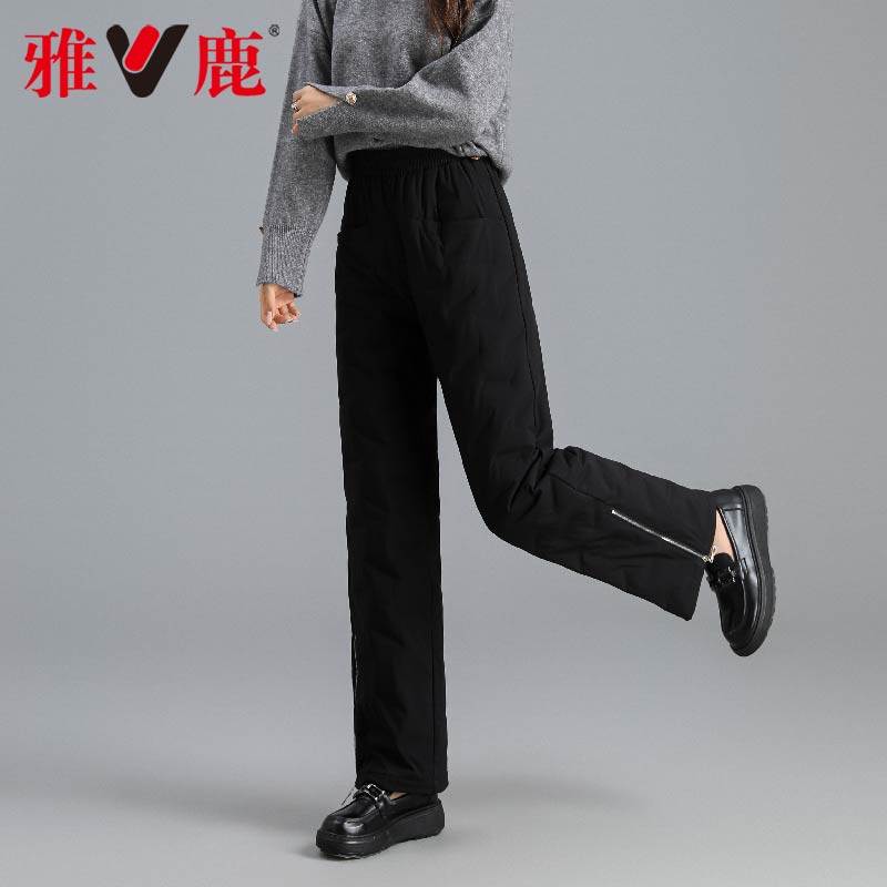 雅鹿妈妈休闲加厚保暖外穿新款冬季高腰长直筒羽绒裤YS601X06040,女装/女士精品,棉裤/羽绒裤,淘宝优惠券,粉丝福利购,淘宝优惠卷