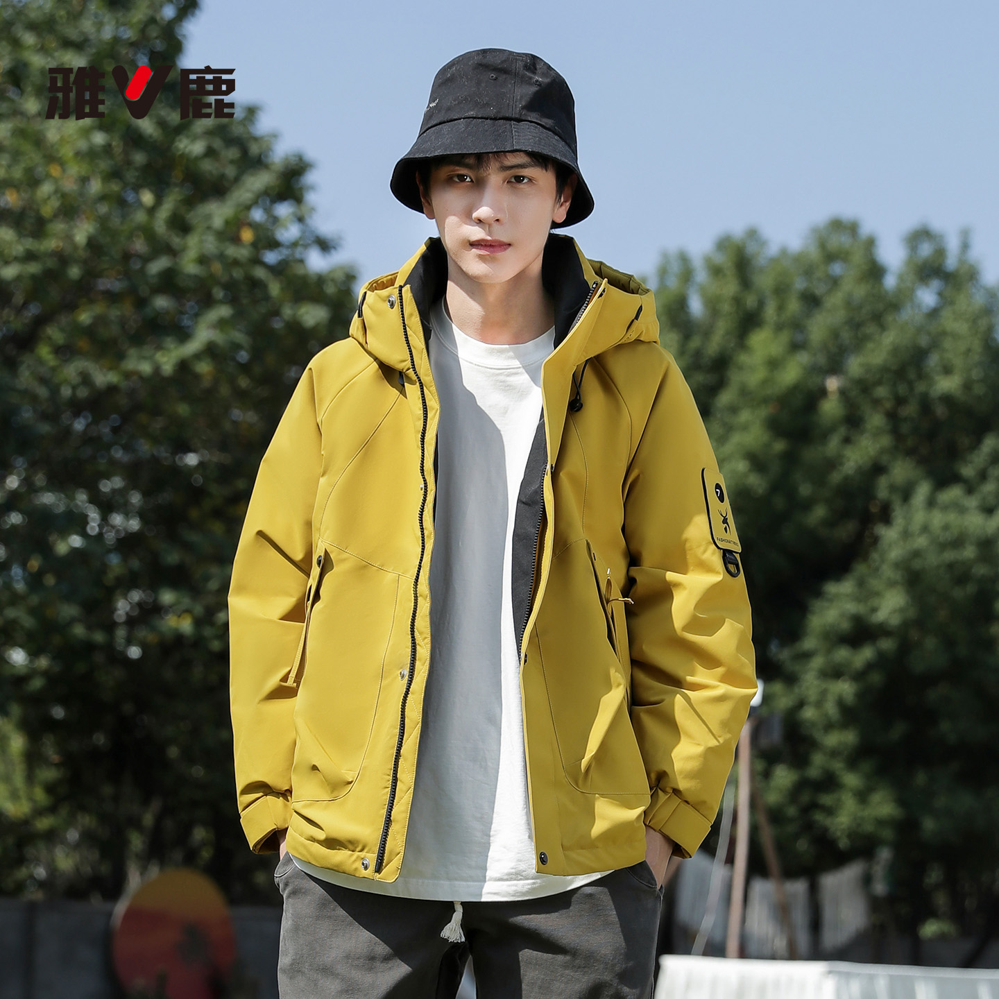 可隆羽绒冲锋衣时尚连帽