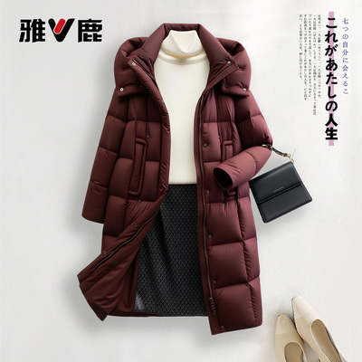 雅鹿新款冬季加厚女士羽绒服