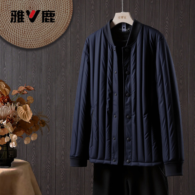 雅鹿圆领男款保暖羽绒服