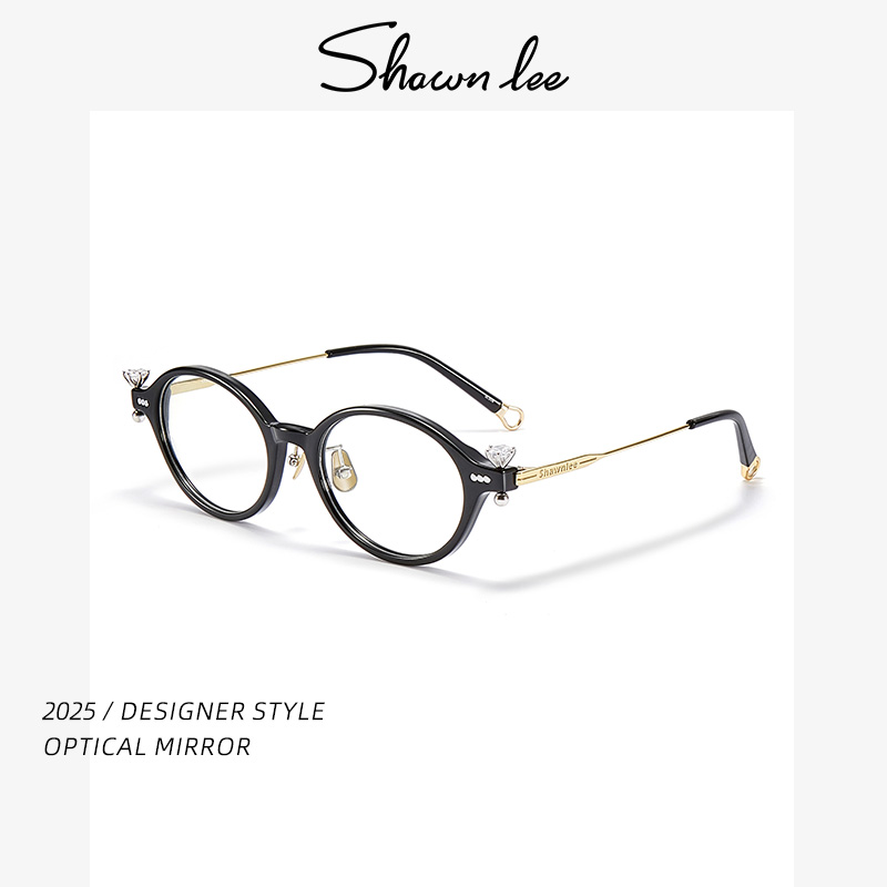 Shawnlee十六周年纪念款耳钉眼镜架书呆子眼镜框女小框玳瑁光学镜