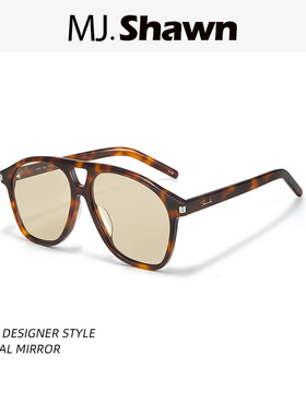 双梁墨镜玳瑁色板材高级感