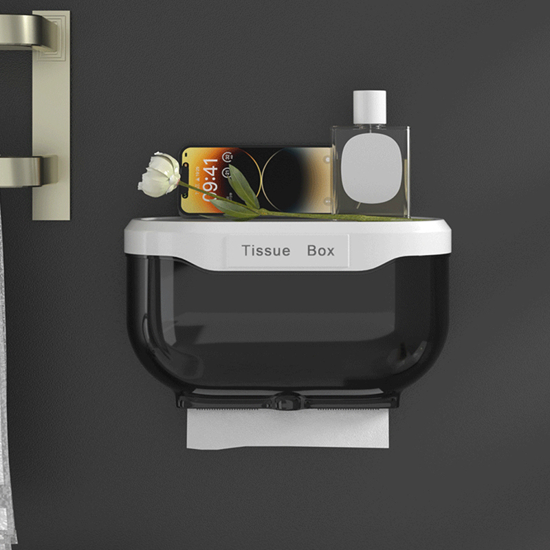 卫生间纸巾盒厕所厕纸盒免打孔防水壁挂式抽纸盒洗手间卷纸置物架