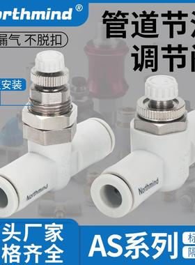 SMC型AS1002F-04A管道节流阀2002F/2052/3002/4002F-06/08/10/12A