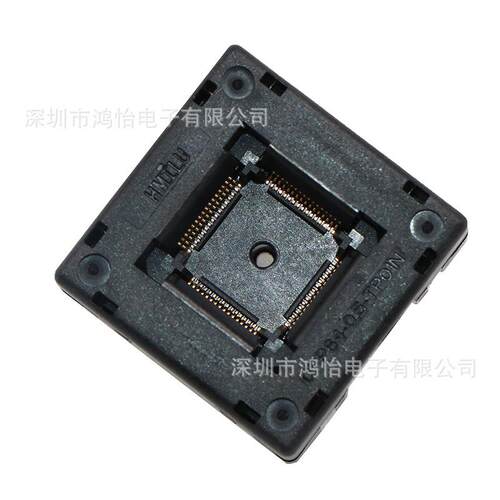 QFP64 老化座 OTQ-64-0.5-01 LQFP64 TQFP64 下压测试座 0.5间距