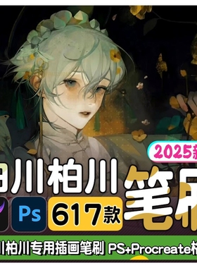 白川柏川ipad笔刷ps笔刷procreate笔刷artstudio笔刷板绘绘画插画