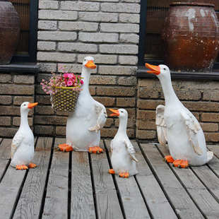 别墅花园摆件仿真动物鸭子雕塑田园院子户外庭院装饰园林景观小品