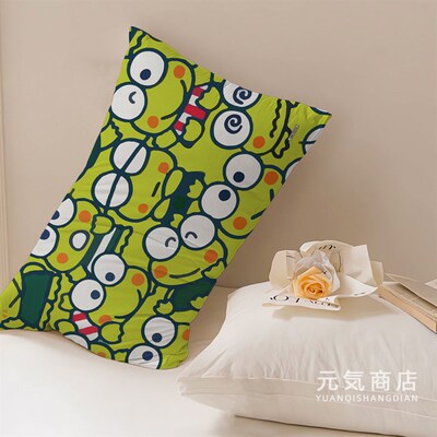 大眼蛙枕套枕芯套卡通可爱儿童床品学生宿舍小青蛙枕头套罩家用