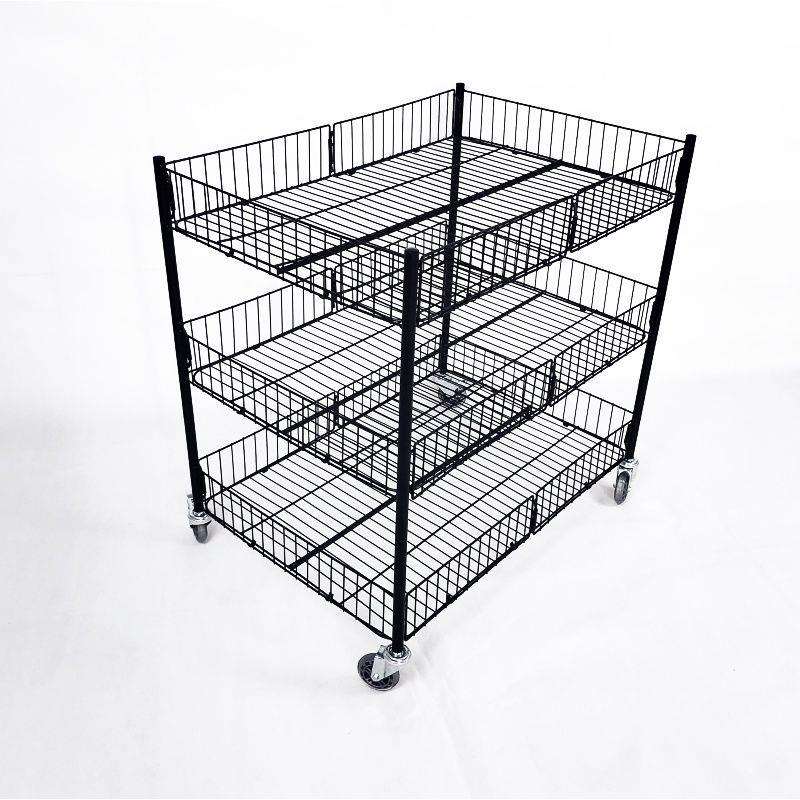 三层折叠手工小吃地推车花车地摊货架甩货台流动户外货架金属其它