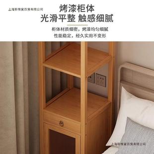 床头地柜家用室收纳斗柜储卧物柜现NAH代简超窄抽约屉柜落多层置