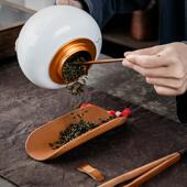 原仿茶则菊套装 FOS梅竹兰手工竹制雕花茶具茶道零配茶针竹茶古夹