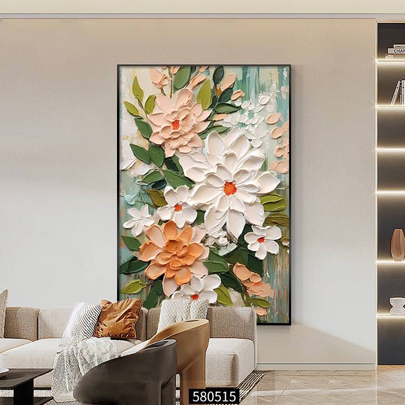 大芬村油画客厅装饰画奶油风沙发背景挂画卧室床头大白墙壁画大气图片