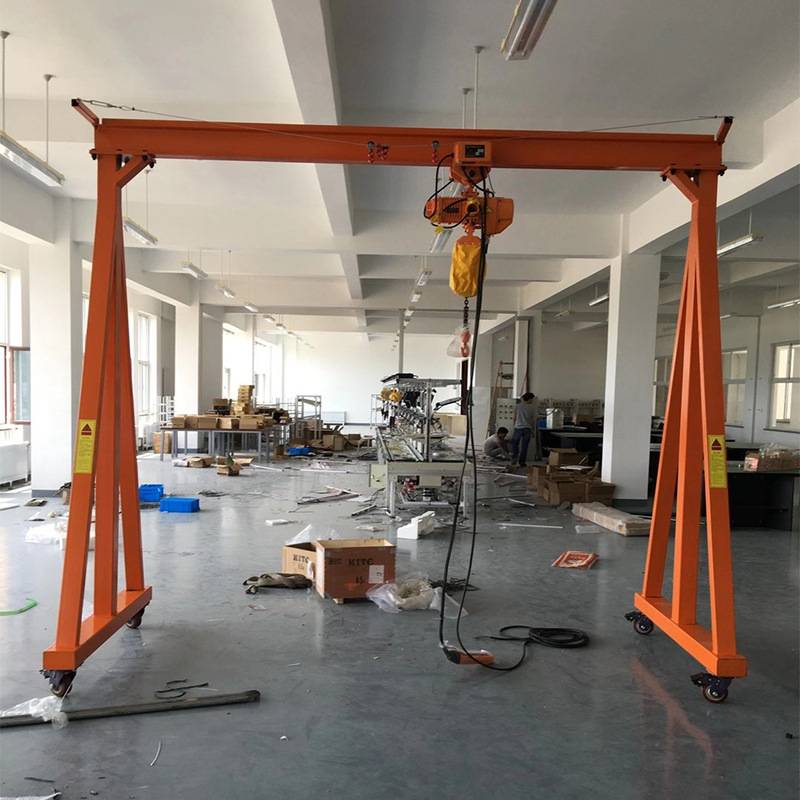 厂家移动龙门架 小型手推2T3T吨简易行吊天车单梁起重搬运龙门架