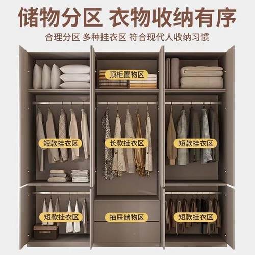 衣柜一门2到家用WNH卧室设出租顶房用组合免安装可计025新款收纳