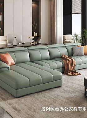 抓猫GYY皮沙发轻奢意式极简大小户直型排防刮耐磨沙发客厅科技布