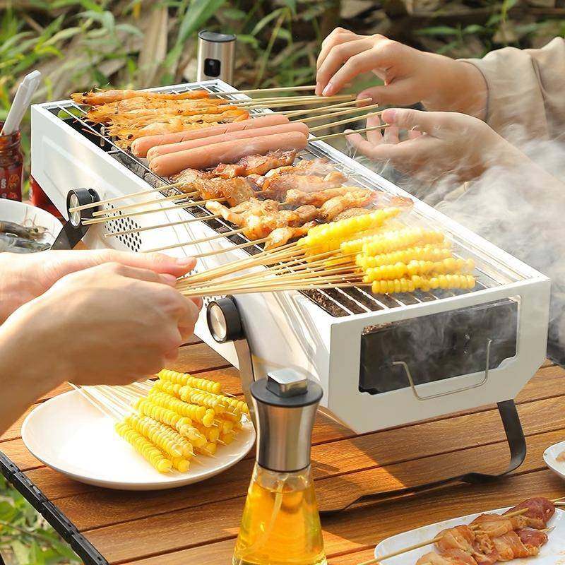 户外烧烤架烧烤可炉用工烧烤无烟具用品FDC烤肉炉子烤串家炉加厚