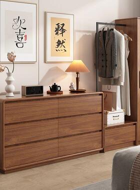 新中ALM式五斗功柜卧室挂衣多能一架体靠墙衣帽柜家用床收尾纳柜