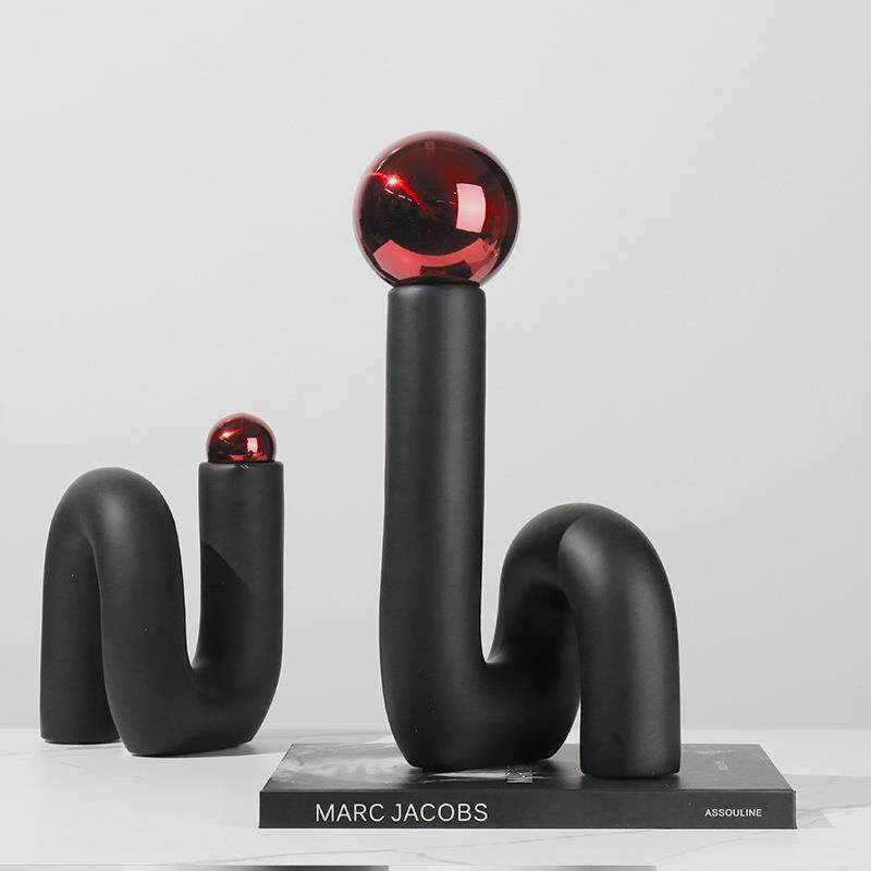 简约现代轻奢厅关样板房间装饰品家居书软房客酒柜桌面玄UZR几何