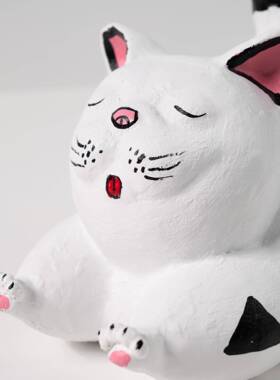 现代简约板卡通手绘猫咪意摆可爱儿童房桌件面家居装饰品GT-A029